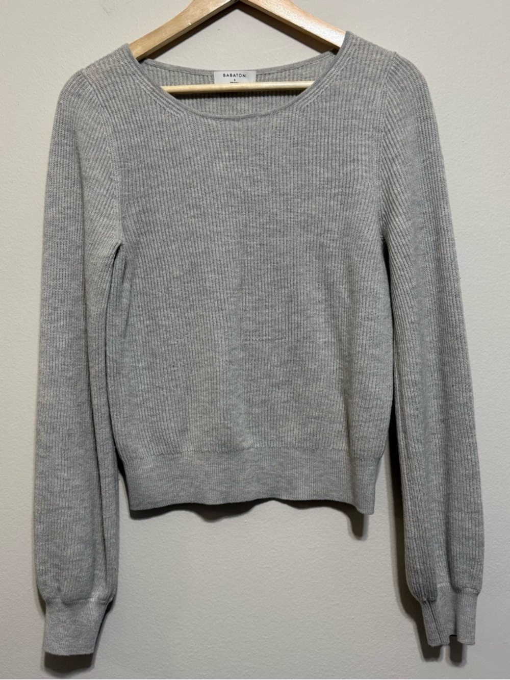 Babaton Gray Knit Women Sweater S
